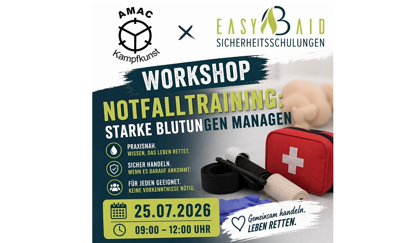 Notfalltraining: Behandlung starker Blutung (München-Pasing) · Bild 1