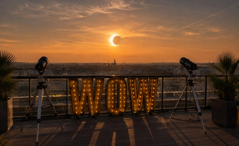Partielle Sonnenfinsternis über den Dächern Münchens · Bild 1