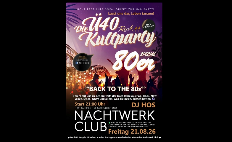 Die Ü40 Party im Nachtwerk Club München » BACK TO THE 80s · Bild 1